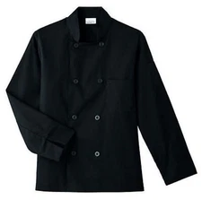 CASE OF 12: Five Star Long Sleeve Chef Jacket Style 18000-015 (Black) MEDIUM NEW