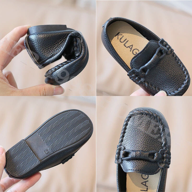 Niños Niños Niñas Sin cordones Niños Pequeños Mocasines Fiesta Vestido Barco Zapatos EE. UU. Foto 2 de 2