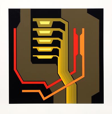 Yves Millecamps, Untitled II, Screenprint, signed in pencil