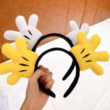 2pcs MICKEY MOUSE WHITE GLOVES MOUSE EARS Yellow Ears Headband HAT Hairband