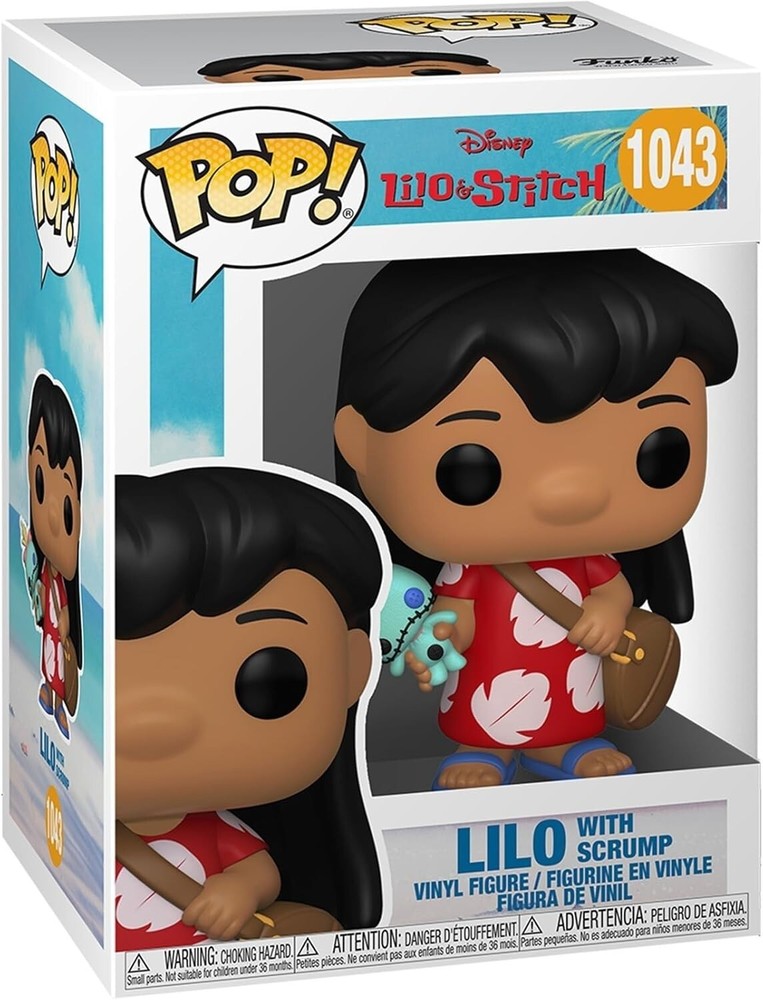 Funko Pop! Lilo and Stitch Lilo with Scrump Vinyl Figure, Lilo & Stitch Funko