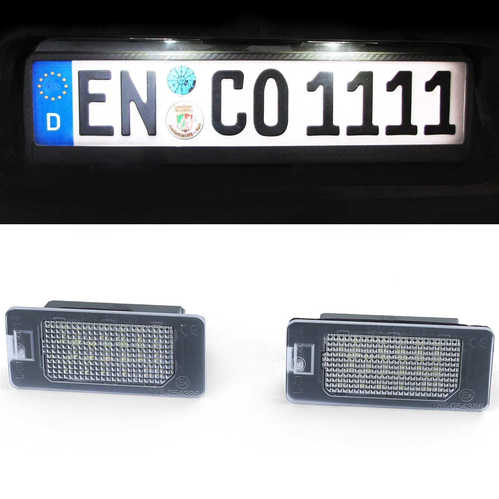 Luci targa LED bianche 6000K adatte, per BMW Serie 3 E90 E91 E92 E93 04-13