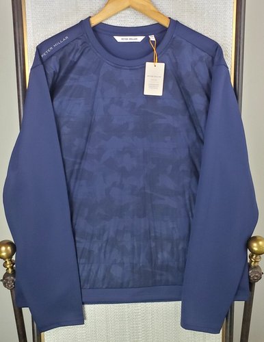 PETER MILLAR Size 2XL Insulated Crew Neck Sweatshirt Jacket NEW $200 Camo Golf