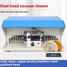 Benchtop Polishing Buffing Machine Jewelry Polisher Dust Collector W/ Light