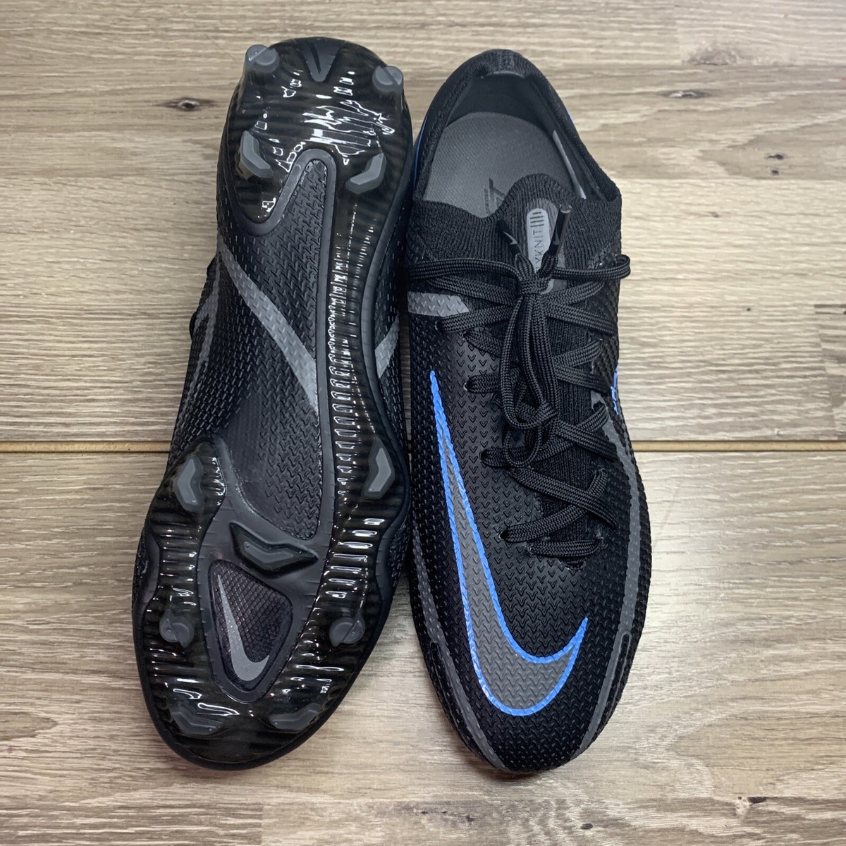 Nike Phantom GT2 Elite FG Soccer Cleats Black Blue CZ9890-004 Mens