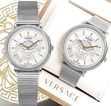 Versace Women's Watch Bracelet VE8102019 V CIRCLE IP-Silver SWISS MADE new