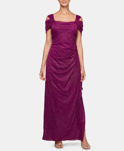 Alex Evenings Cold-Shoulder Draped 