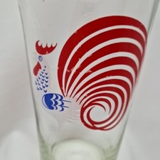 retro Krug GlasGlaskrug Cinzano Hahn Karraffe 70er Glaskrug Vintage 18,5cm