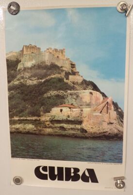 Original Vintage TOURIST Turistica Del Muro Santiago DE CUBA Poster