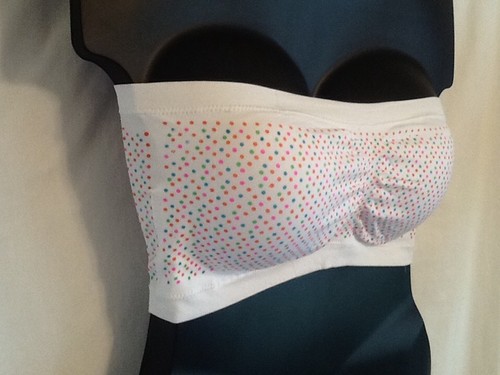 3X Reggiseno a fascia Expressions Lingerie Bianco con pois elasticizzato imbottito - Foto 9 di 12