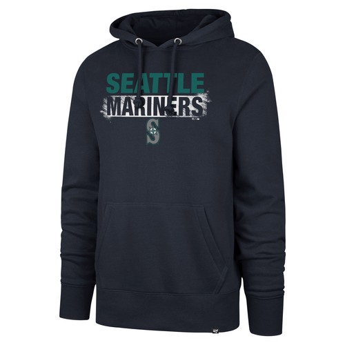 Men's '47 Navy Seattle Mariners Base Slide Headline Pullover Hoodie - Picture 2 of 3