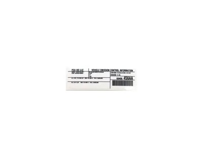 Genuine Mopar Vehicle Emission Control Information Label 68406456AA