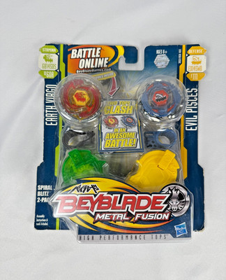 Beyblade Metal Fusion Spiral Blitz 2-Pack: Earth Virgo vs Evil Pisces - New/Seal