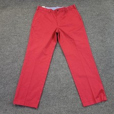Brooks Brothers Lightweight Advantage Chino 35x30 Red High Rise Cotton Flat