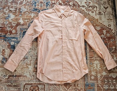 Wolf vs Goat Oxford Button-Down Shirt Pink 40 LNWOT Made in Italy RRP 400$