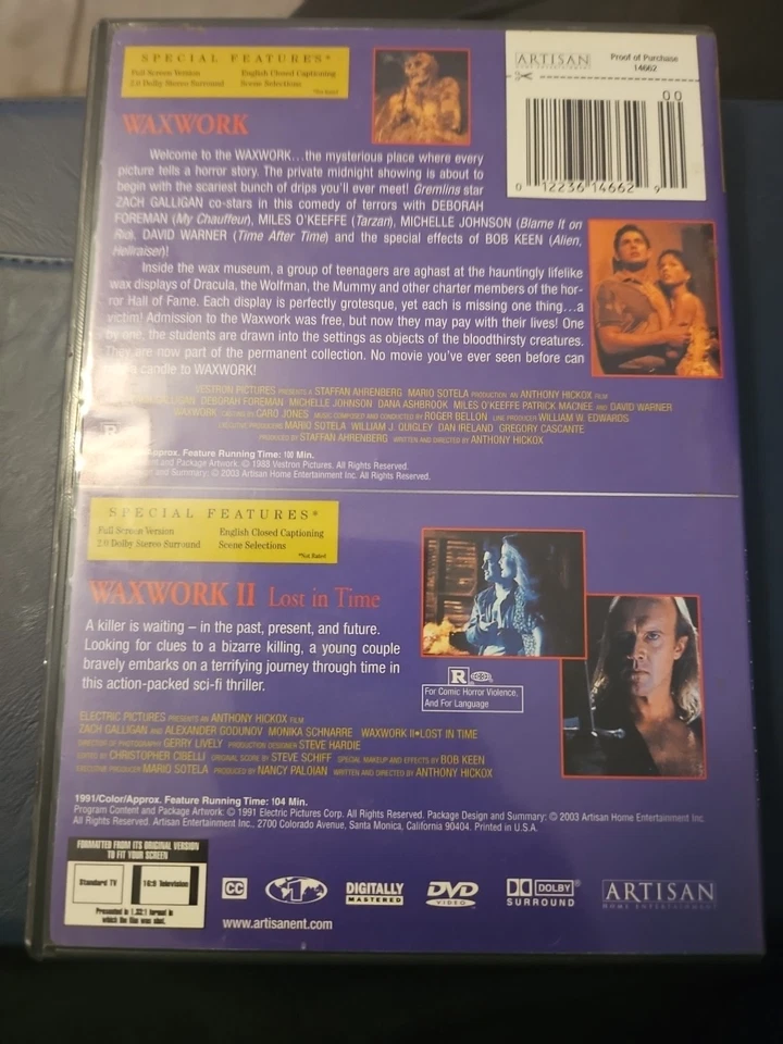Waxwork / Waxwork II: Lost in Time (Vestron Video Collector's Series) (Blu-ray, - Image 2 of 4