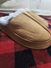 HOME Women's Beige Faux Suede Slip-On Slippers Faux Fur Lined Rubber Sole US 8 — photo 2