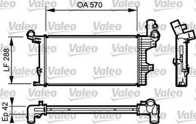 VALEO Motorkühler Wasserkühler NEUTEIL 732303 für ATEGO MERCEDES Aluminium