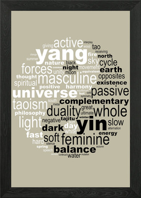 Yin Yang Gerahmtes Wandbild Poster Leinwanddruck Bild
