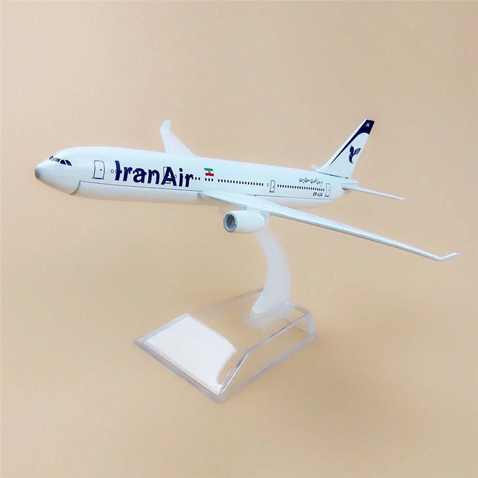 1:400 Modello Aereo in Lega Diecast 16cm Iran Air Airbus A330-200 da Collezione - Immagine 4 di 4