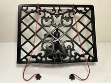 Black Cast Iron Adjustable Recipe Book Holder Weights 12”
