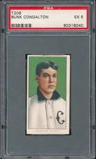 T206 Piedmont 350/25 Bunk Congalton PSA 5 - Columbus