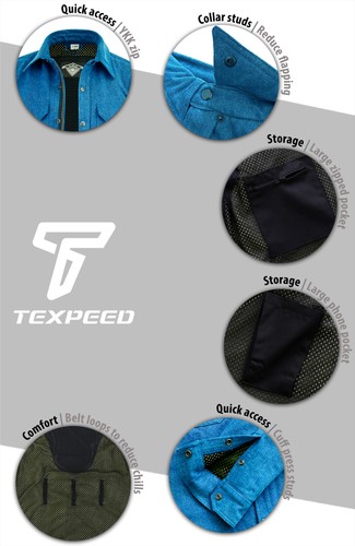 Motorbike Motorcycle Shirt Jacket Aramid Lined Protection With CE Biker Armour - Picture 25 of 53
