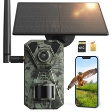 4G LTE Cellular Trail Camera with Auto Tracking 4K IP66 Waterproof Solar Powered