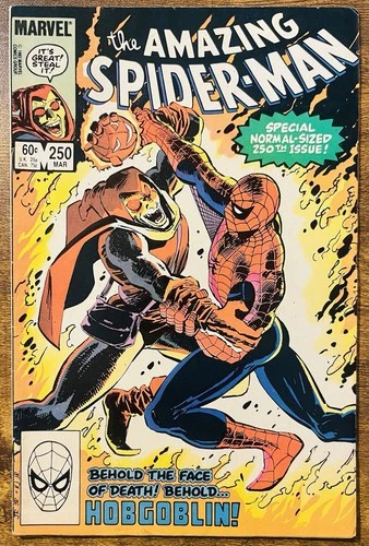 THE AMAZING SPIDER-MAN 250 1ST APP DANIEL KINGSLEY MARVEL COMICS 1984 VINTAGE