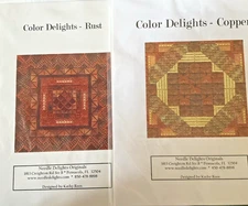 Kathy Rees Needle Delights Kit Lot of 2 Patterns Color Delights Rust & Copper