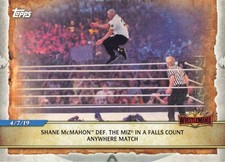 Shane McMahon Def. The Miz 2020 Topps WM #98 Falls Count Anywhere Wrestling