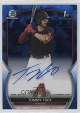 2023 Bowman Chrome Draft Sapphire Edition Prospect 166/199 Tommy Troy Auto 01nw