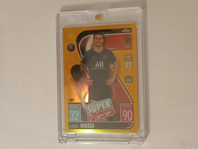 2021/22 Topps Match Attax Chrome 21/22 PSG Lionel Messi #157 Gold Parallel /50