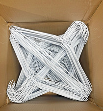 Metal 41cm 13 Gauge White Wire  Clothes Garment  Hangers Dry cleaning 500 pcs