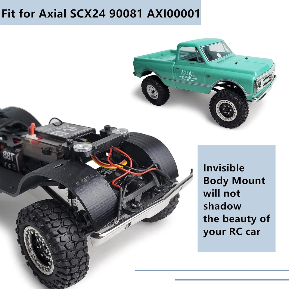 Maleonn 1 SET RC Invisible Body Shell Mount Post Set for 1/24 RC... - Image 2 of 4