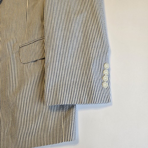 $ 250 Neu mit Etikett Jos A Bank Seersucker Blazer 43R 44R Sport Mantel gestreift blau Jacke NEU - Bild 14 von 20