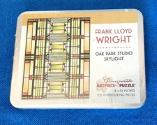 Rare! Frank Lloyd Wright "Oak Park Studio Skylight” 100 Pc Puzzle Sealed Tin New
