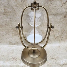 Antique Look Hobby lobby Hourglass, 360° Revolving Sand Timer, Large Brass Sand 
