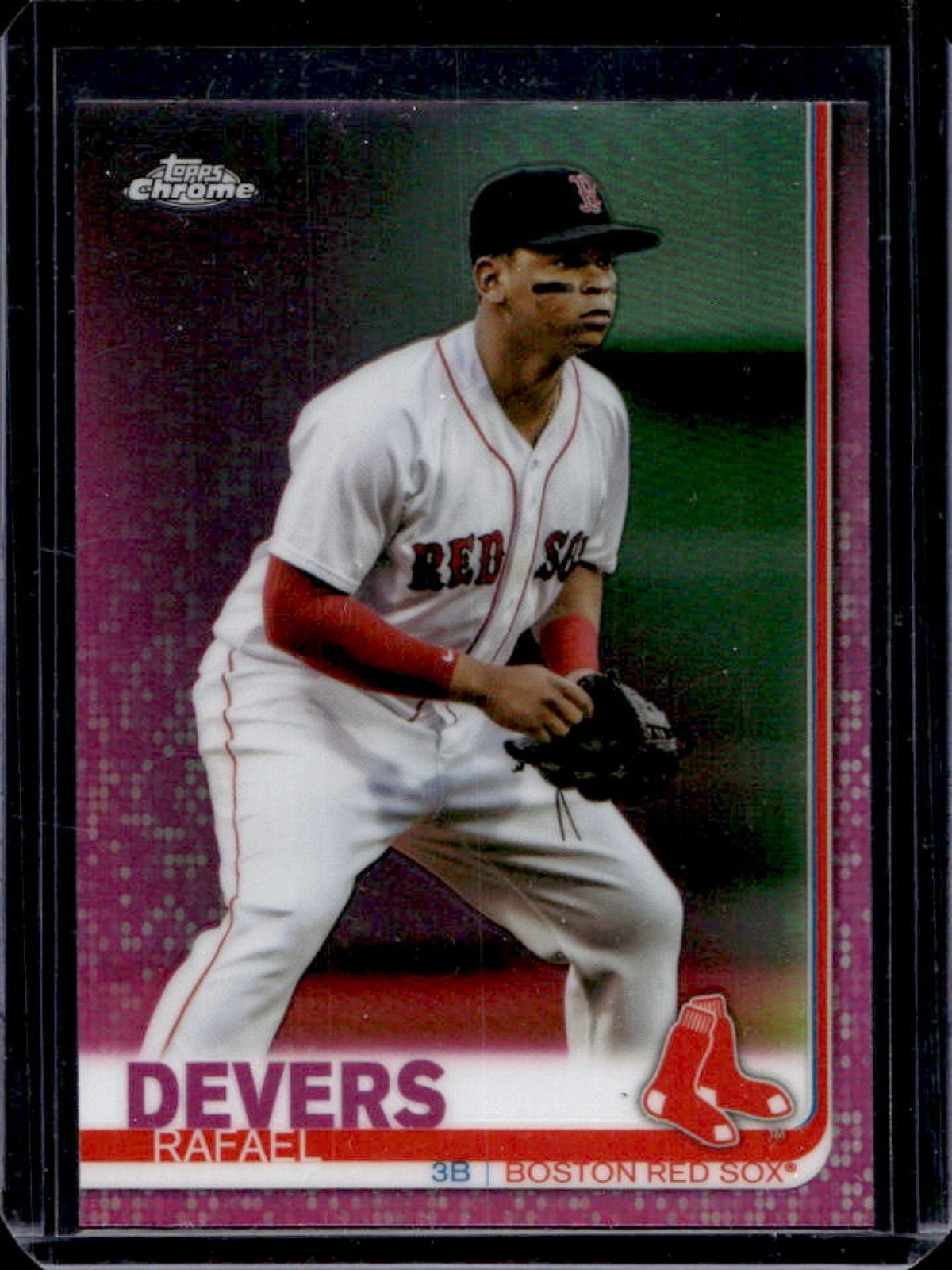 2019 Topps Chrome Rafael Devers Pink Refractor #184 Red Sox