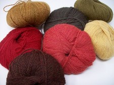 Mixed Fall Colored Wool Yarn Lot