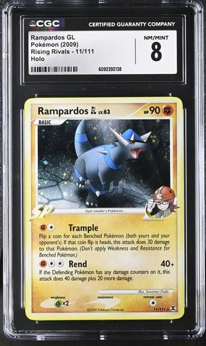 CGC 8 Rampardos GL 2009 Rising Rivals 11/111 Holo Pokemon Card