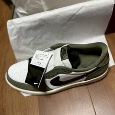 Nike Air Jordan 1 Low OG Colorblock Olive White Black Low Top Sneakers Sz US10