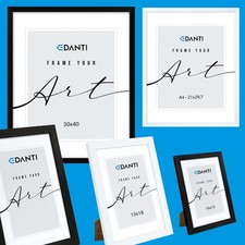 Cadre photo EDANTI noir et blanc en 6 tailles photo poster frame
