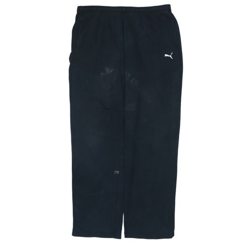 Puma Mens Sweatpants Black Fleece Track Trousers Elastic Waist Pockets Logo XL