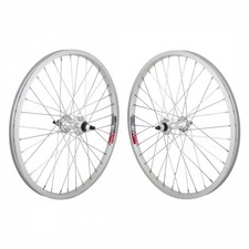 Wheel Master 20in Silver Alloy Bmx Wheelset Weinmann 519 Rims 38 Bolt On Axles