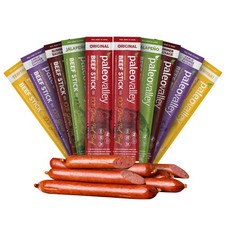 Paleovalley 100 Grass Fed Beef Sticks - Delicious Gluten Free Beef Snack - H...