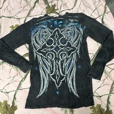 Affliction REVERSIBLE Long Sleeve Pullover Me...