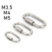 Carabiner Quick Link Strap Connector Steel Chain Repair Shackle D Shape Rigging