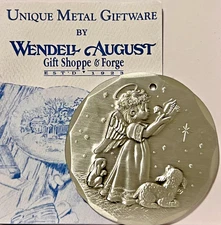 Christmas Ornament Wendell August Hammered Aluminum Ornament Christmas Angel NEW
