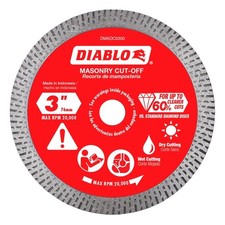 Diablo 3 in. D X 3/8 in. X 1.3 in. thick Diamond Masonry Cut-Off Disc 1 pk